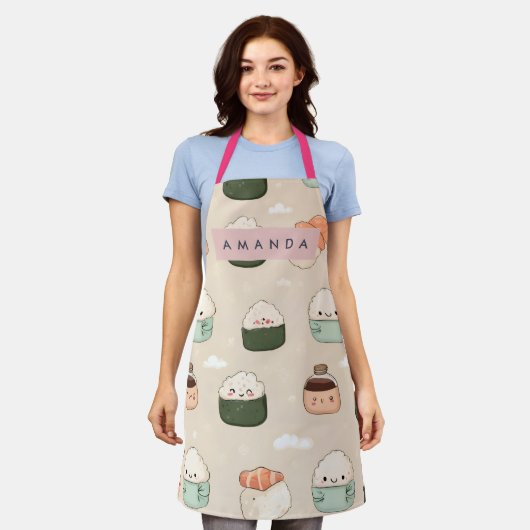 Personalized Kawaii Sushi Japanese Food Pattern Schort (Gedragen)
