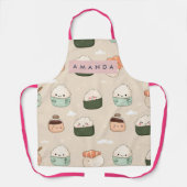 Personalized Kawaii Sushi Japanese Food Pattern Schort (Voorkant)