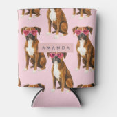 Personalized Kawaii Trendy Boxer Dog  Blikjeskoeler (Voorkant)