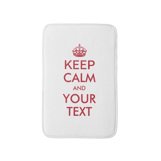 Personalized KEEP CALM and YOUR Badmat (Voorkant Verticaal)