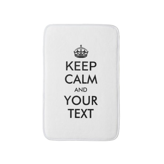 Personalized KEEP CALM and YOUR Badmat (Voorkant Verticaal)