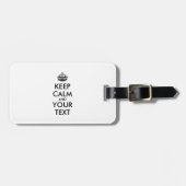 Personalized KEEP CALM and YOUR Bagagelabel (Voorkant horizontaal)