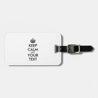 Personalized KEEP CALM and YOUR Bagagelabel