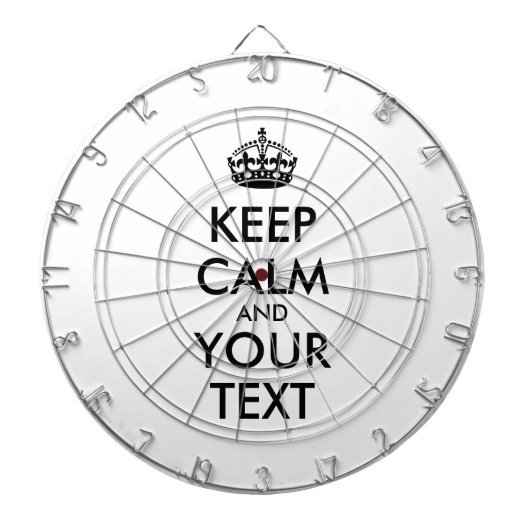 Personalized KEEP CALM and YOUR Dartbord (Voorkant)