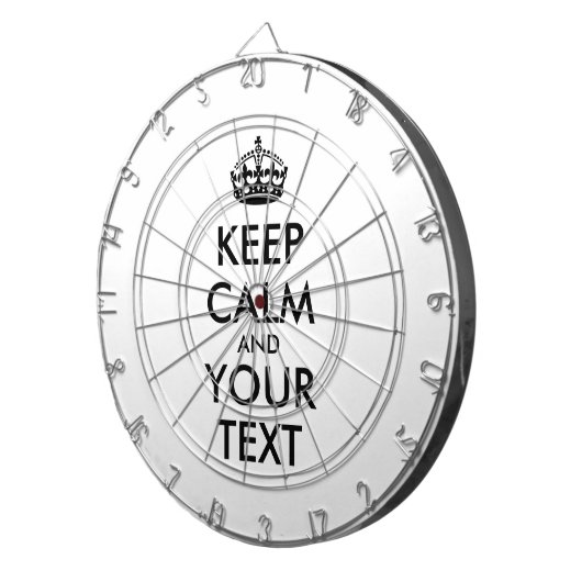 Personalized KEEP CALM and YOUR Dartbord (Voorkant Rechts)