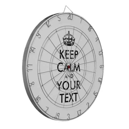 Personalized KEEP CALM and YOUR Dartbord (Voorkant Links)