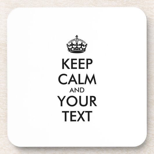 Personalized KEEP CALM and YOUR Drankjes Onderzetter (Voorkant)