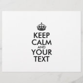 Personalized KEEP CALM and YOUR Flyer (Voorkant)