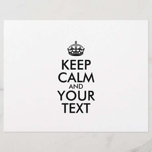 Personalized KEEP CALM and YOUR Flyer (Voorkant)