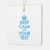 Personalized KEEP CALM and YOUR Keramisch Ornament (Links)