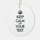 Personalized KEEP CALM and YOUR Keramisch Ornament (Links)