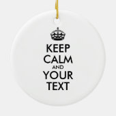 Personalized KEEP CALM and YOUR Keramisch Ornament (Achterkant)