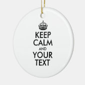 Personalized KEEP CALM and YOUR Keramisch Ornament (Links)