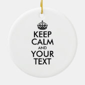 Personalized KEEP CALM and YOUR Keramisch Ornament (Achterkant)