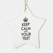 Personalized KEEP CALM and YOUR Keramisch Ornament (Links)
