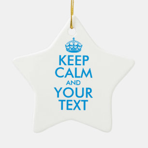 Personalized KEEP CALM and YOUR Keramisch Ornament