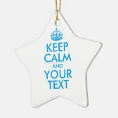 Personalized KEEP CALM and YOUR Keramisch Ornament (Links)