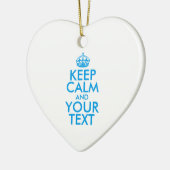 Personalized KEEP CALM and YOUR Keramisch Ornament (Links)