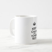 Personalized KEEP CALM and YOUR Koffiemok (Voorkant links)