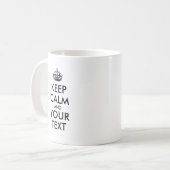 Personalized KEEP CALM and YOUR Koffiemok (Voorkant links)