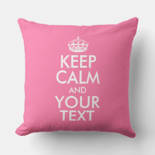 Personalized KEEP CALM and YOUR Kussen