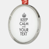Personalized KEEP CALM and YOUR Metalen Ornament (Links)