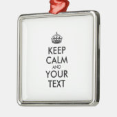 Personalized KEEP CALM and YOUR Metalen Ornament (Links)