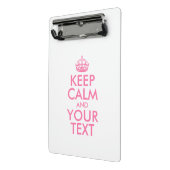 Personalized KEEP CALM and YOUR Mini Klembord (Angled2)