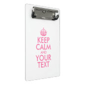 Personalized KEEP CALM and YOUR Mini Klembord (Schuin)