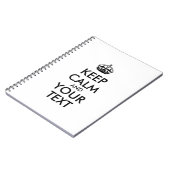 Personalized KEEP CALM and YOUR Notitieboek (Linkerzijde)