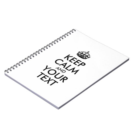 Personalized KEEP CALM and YOUR Notitieboek (Linkerzijde)