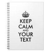 Personalized KEEP CALM and YOUR Notitieboek (Voorkant)