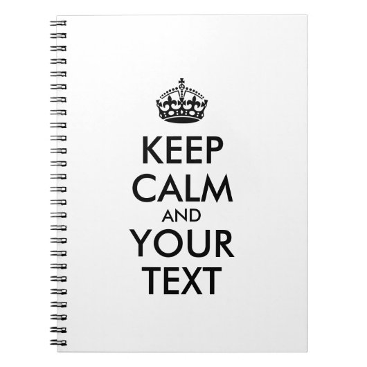 Personalized KEEP CALM and YOUR Notitieboek (Voorkant)