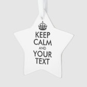Personalized KEEP CALM and YOUR Ornament (voorkant)
