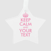 Personalized KEEP CALM and YOUR Ornament (achterkant)
