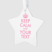 Personalized KEEP CALM and YOUR Ornament (voorkant)