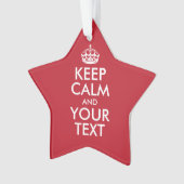 Personalized KEEP CALM and YOUR Ornament (voorkant)
