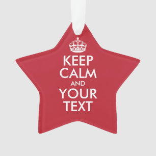 Personalized KEEP CALM and YOUR Ornament