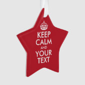 Personalized KEEP CALM and YOUR Ornament (voorkant)