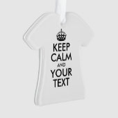 Personalized KEEP CALM and YOUR Ornament (voorkant)