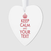 Personalized KEEP CALM and YOUR Ornament (voorkant)