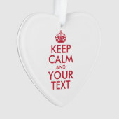 Personalized KEEP CALM and YOUR Ornament (voorkant)