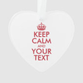 Personalized KEEP CALM and YOUR Ornament (achterkant)
