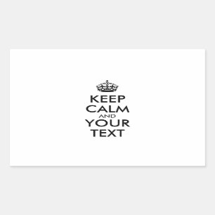 Personalized KEEP CALM and YOUR Rechthoekige Sticker