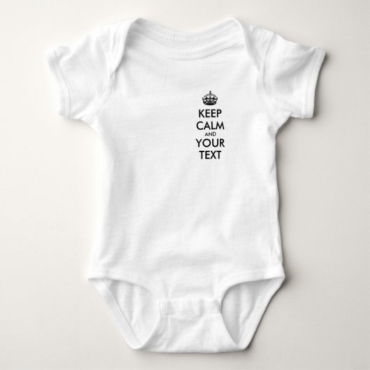 Personalized KEEP CALM and YOUR Romper (Voorkant)