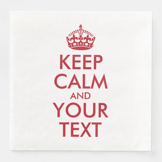 Personalized KEEP CALM and YOUR Servet (Voorkant)
