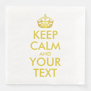 Personalized KEEP CALM and YOUR Servetten