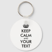 Personalized KEEP CALM and YOUR Sleutelhanger (Voorkant)