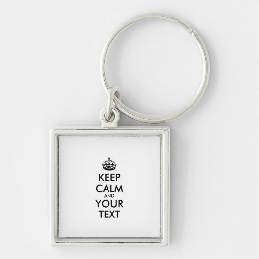 Personalized KEEP CALM and YOUR Sleutelhanger (Voorkant)