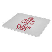Personalized KEEP CALM and YOUR Snijplank (Hoek)